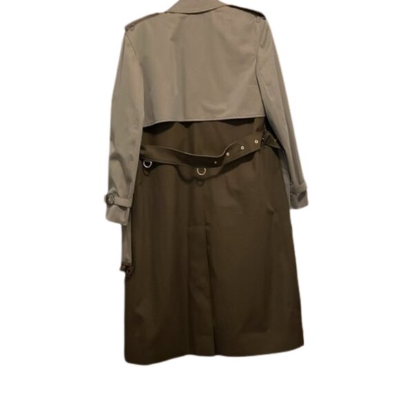 Burberry Double-Breasted Two-Tone Reconstructed Trench Coat - Size 4 - Picture 15 of 16